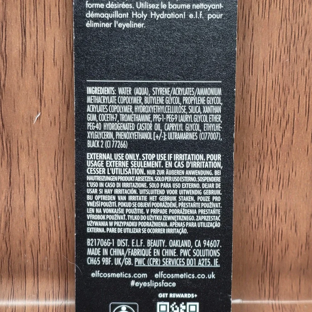 2x ELF Expert Liquid Eyeliner Charcoal 21706 Smudge Resistant Gray 0.14oz New